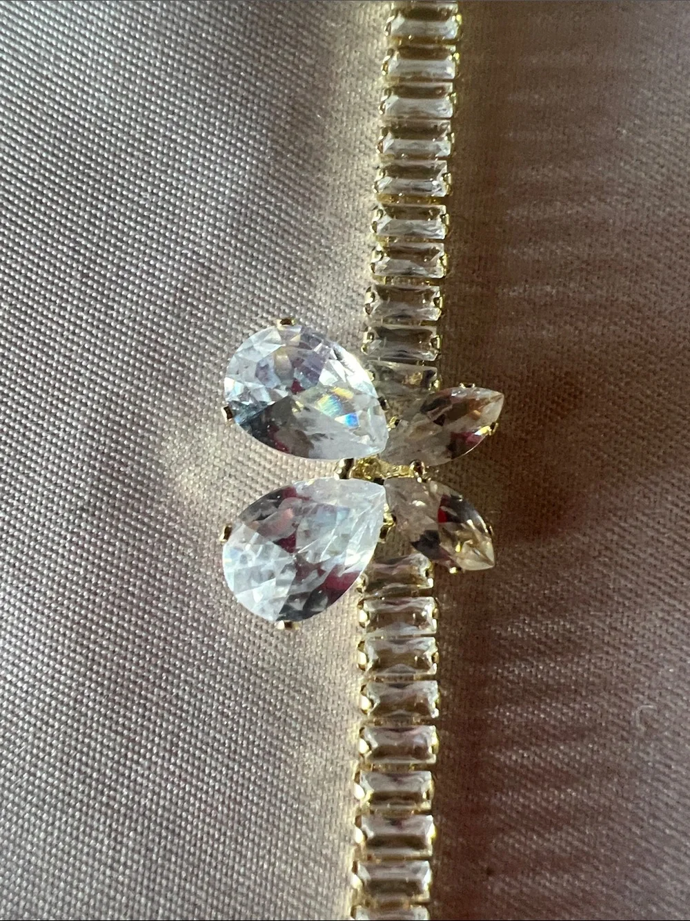 Gold and Clear Crystal Accent Bed Throw - Home Bedding